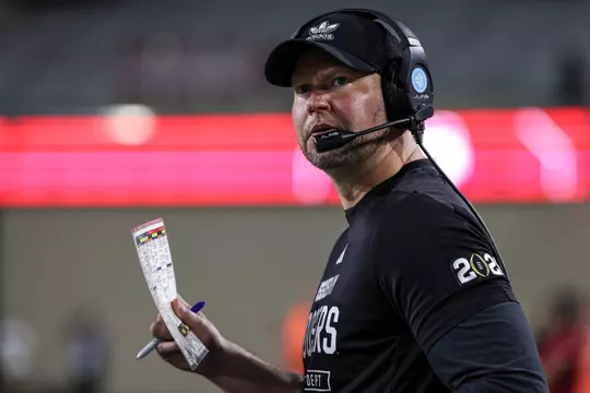 BLOOMINGTON, IN - April 23, 2026 - Indiana Hoosiers Defensive Coordinator and Linebackers Coach Bryant Haines during Spring Game at Merchants Bank Field at Memorial Stadium in Bloomington, IN. Photo By Dani Meersman/Indiana Athletics