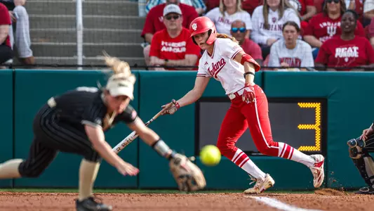 BLOOMINGTON, IN - April 12, 2026 - utility Brooke Mannon #11 of the Indiana Hoosiers during the game between the Purdue Boilermakers and the Indiana Hoosiers at Andy Mohr Field in Bloomington, IN. Photo By Benjamin Harper/Indiana Athletics