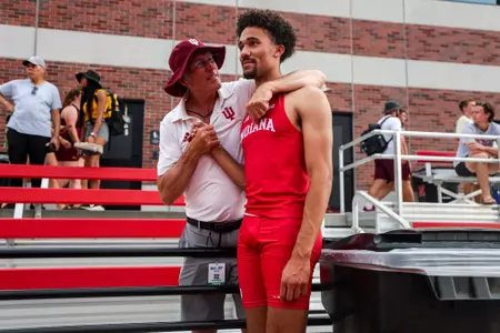 Alex Smith and Assistant Coach Jake Jacoby Big Ten Outdoor