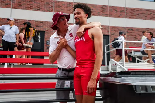 Alex Smith and Assistant Coach Jake Jacoby Big Ten Outdoor