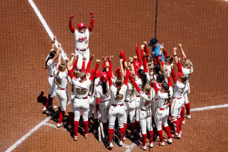BLOOMINGTON, IN - May 03, 2026 - catcher/infielder #30 Josie Bird of the Indiana Hoosiers and the Indiana University Hoosier Softball Team during the game between the Illinois Fighting Illini and the Indiana Hoosiers at Andy Mohr Field in Bloomington, IN. Photo By Emma Pearce/Indiana Athletics