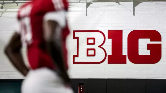 BLOOMINGTON, IN - April 18, 2026 - wide receiver Nick Marsh #11 of the Indiana Hoosiers during the practice at Mellencamp Pavilion in Bloomington, IN. Photo By Peter Davis/Indiana Athletics
