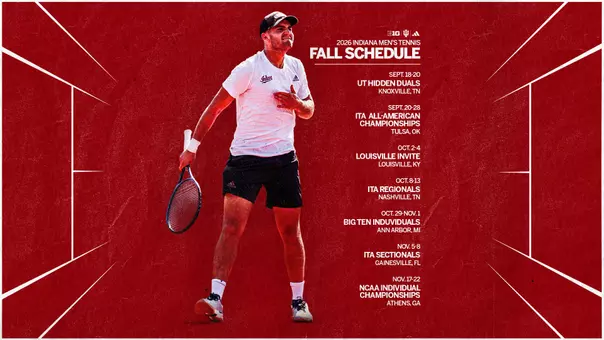 Indiana Men's Tennis Schedule Graphic