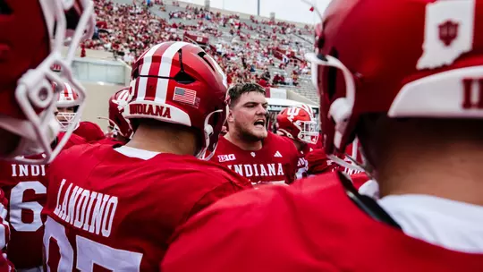 BLOOMINGTON, IN - September 12, 2026 - offensive lineman Carter Smith #65 of the Indiana Hoosiers during the game between the Howard Bisons and the Indiana Hoosiers at Merchants Bank Field at Memorial Stadium in Bloomington, IN. Photo By Luke Miller/Indiana Athletics
