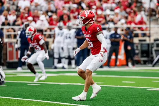 BLOOMINGTON, IN - September 12, 2026 - defensive back Preston Zachman #6 of the Indiana Hoosiers during the game between the Howard Bisons and the Indiana Hoosiers at Merchants Bank Field at Memorial Stadium in Bloomington, IN. Photo By Dani Meersman/Indiana Athletics