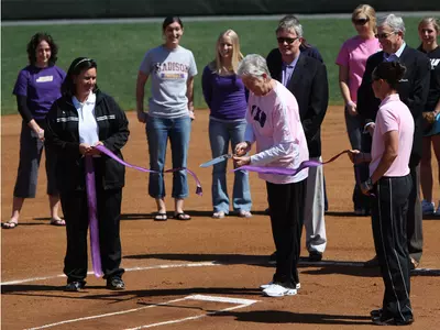 Softball ribbon cut