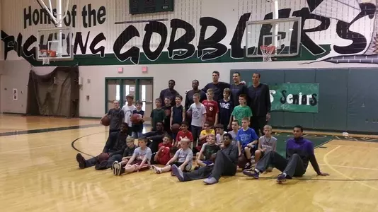 Men's Basketball Clinic at Broadway High School.