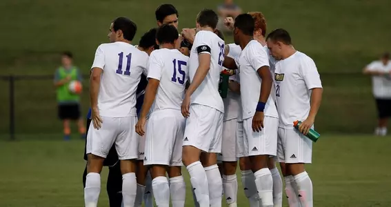Men's Soccer Huddle at UVa