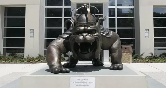 Duke Dog Statue