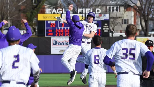 DeLauter celebrating walk off