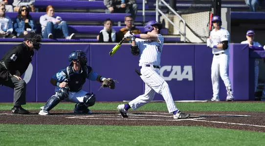Novak swinging vs. Quinnipiac