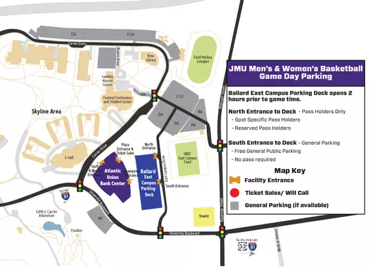 2022-23 Basketball Parking Map