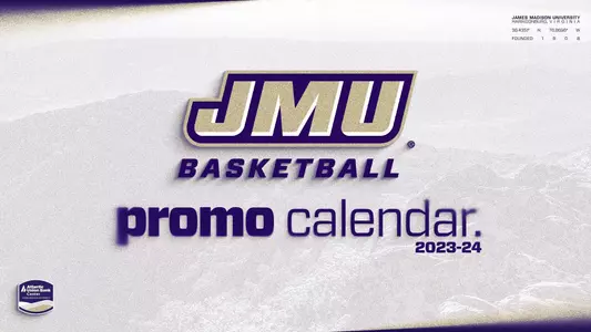 JMU MBB Promo Calendar Graphic 2023-24