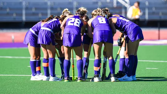 Field Hockey Team Huddle vs Wake Forest 102024