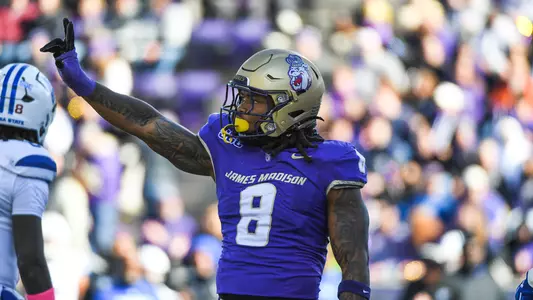Amar Thomas celebrates after making a stop against Georgia State