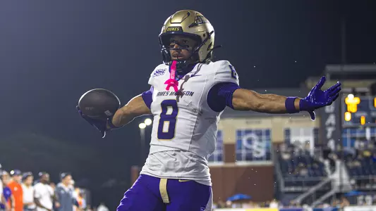 Jeremiah Harrison celebrates after scoring a touchdown against Georgia Southern