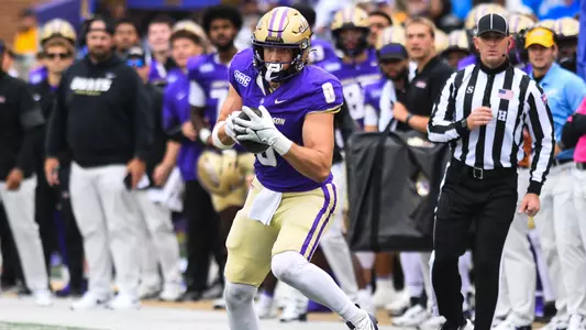 Cole Keller makes a reception against Marshall