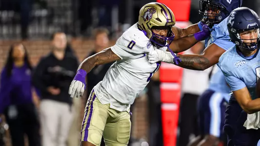 Mason Purham rushes the passer against ODU