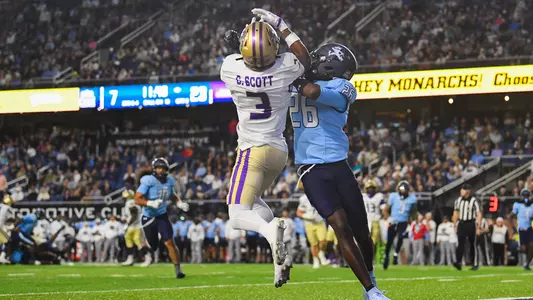 Corey Scott catches a pass over an ODU defender