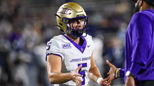Morgan Suarez celebrates after kicking a field goal against Georgia Southern
