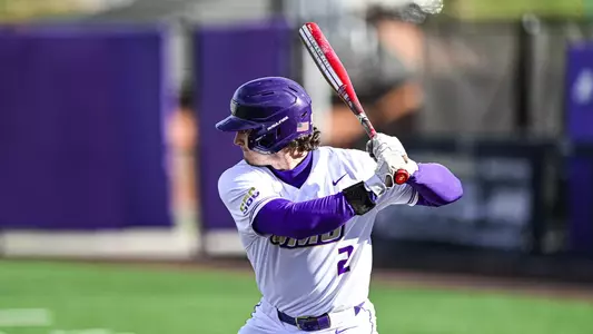 Kyle Langley at the plate preparing to hit against George Washington.
