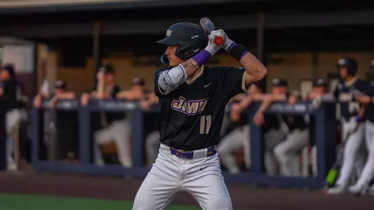 Ryan Gocio batting against Georgetown on March 31, 2026.