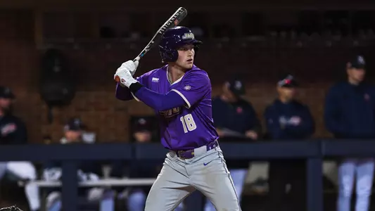 Jack Anderson standing in the batter's box against No. 13 Virginia on April 7.