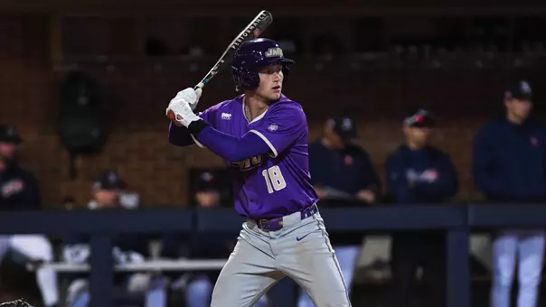 Jack Anderson standing in the batter's box against No. 13 Virginia on April 7.