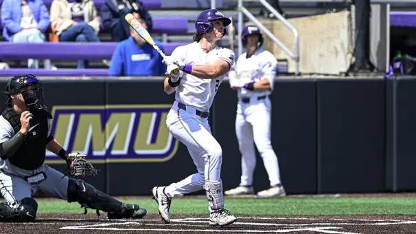 Kyle Langley takes a swing against App State in a game on April 19.