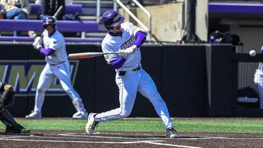 Wyatt Campbell taking a swing against App State.