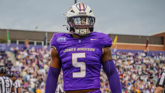 Trent Hendrick prior to JMU's 2025 game versus App State.