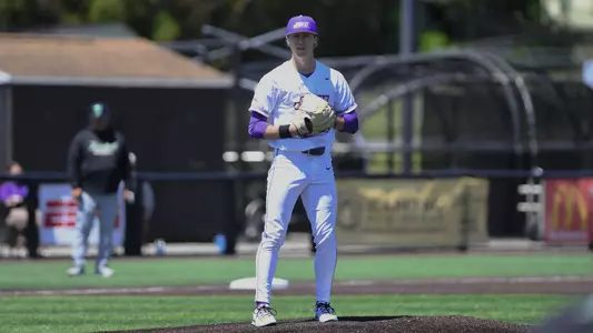 Tyler Lutz on the mound in a game against Marshall.