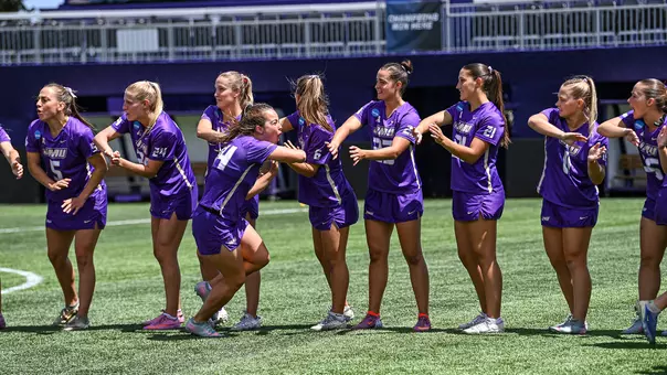Lacrosse during pregame handshakes against Northwestern in the NCAA Tournament