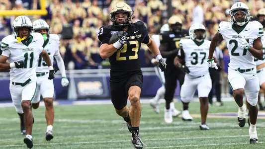 Nick Herman rushes for a touchdown against Wagner