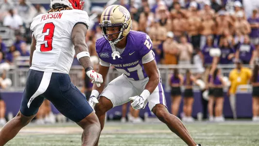 Jamal Olford lines up in coverage against Liberty
