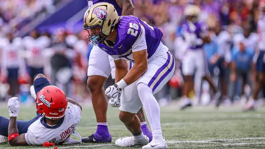 Jayden Studio celebrates after making a tackle against Liberty