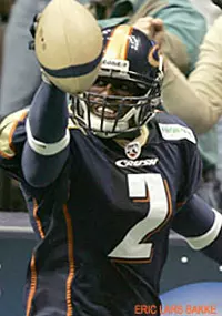 Former JSU Football Star Delvin Hugley in ArenaBowl XIX on NBC Image