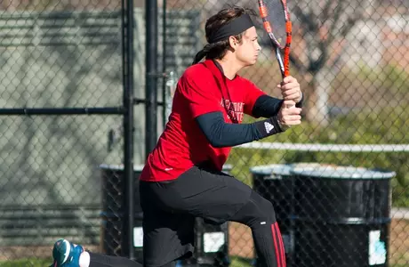 The Jacksonville State men's tennis team deafested West Alabama, while the women's tennis team fell 4-3 to West Alabama. Pablo Caffarena.