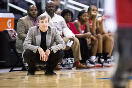 Gamecocks fall to Belmont in the semifinals of the OVC Tournament, 53-63. Rick Pietri, Head Coach.