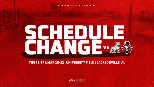 softball schedule change