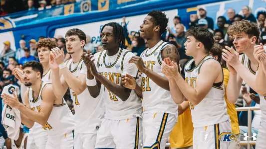 men's basketball bench vs. Troy