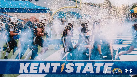 Football team run out of tunnel