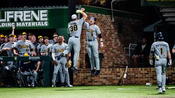Sawyer Solitaria celebrates after a home run