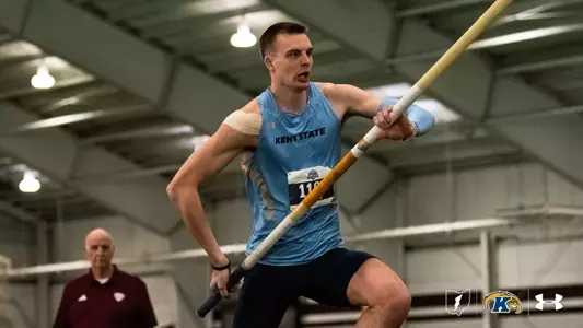 Ayden Bath in action at the 2026b MAC Indoor Track & Field Championships