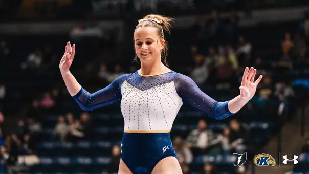 Heidi Schultz on Beam at the West Virginia Quad-Meet