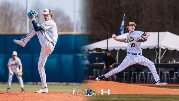 Easton Tumis and Ciaran Caughey pitching