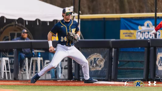 Hunter Klotz at first base