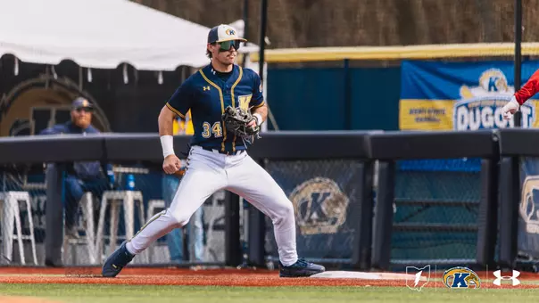 Hunter Klotz at first base