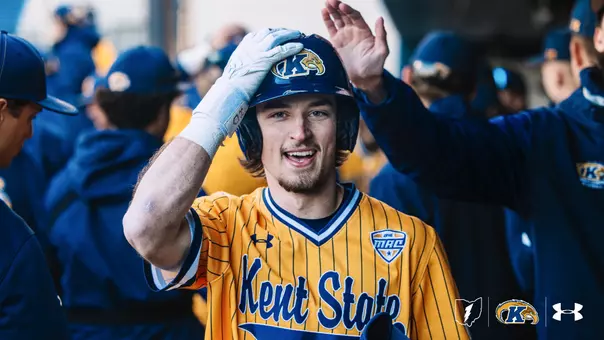 Brady Marshall in the dugout celebrating