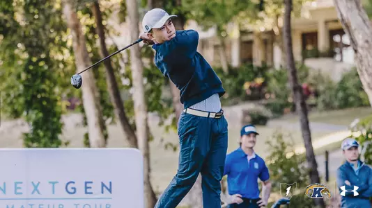 Alex Yap in a tee box post shot.